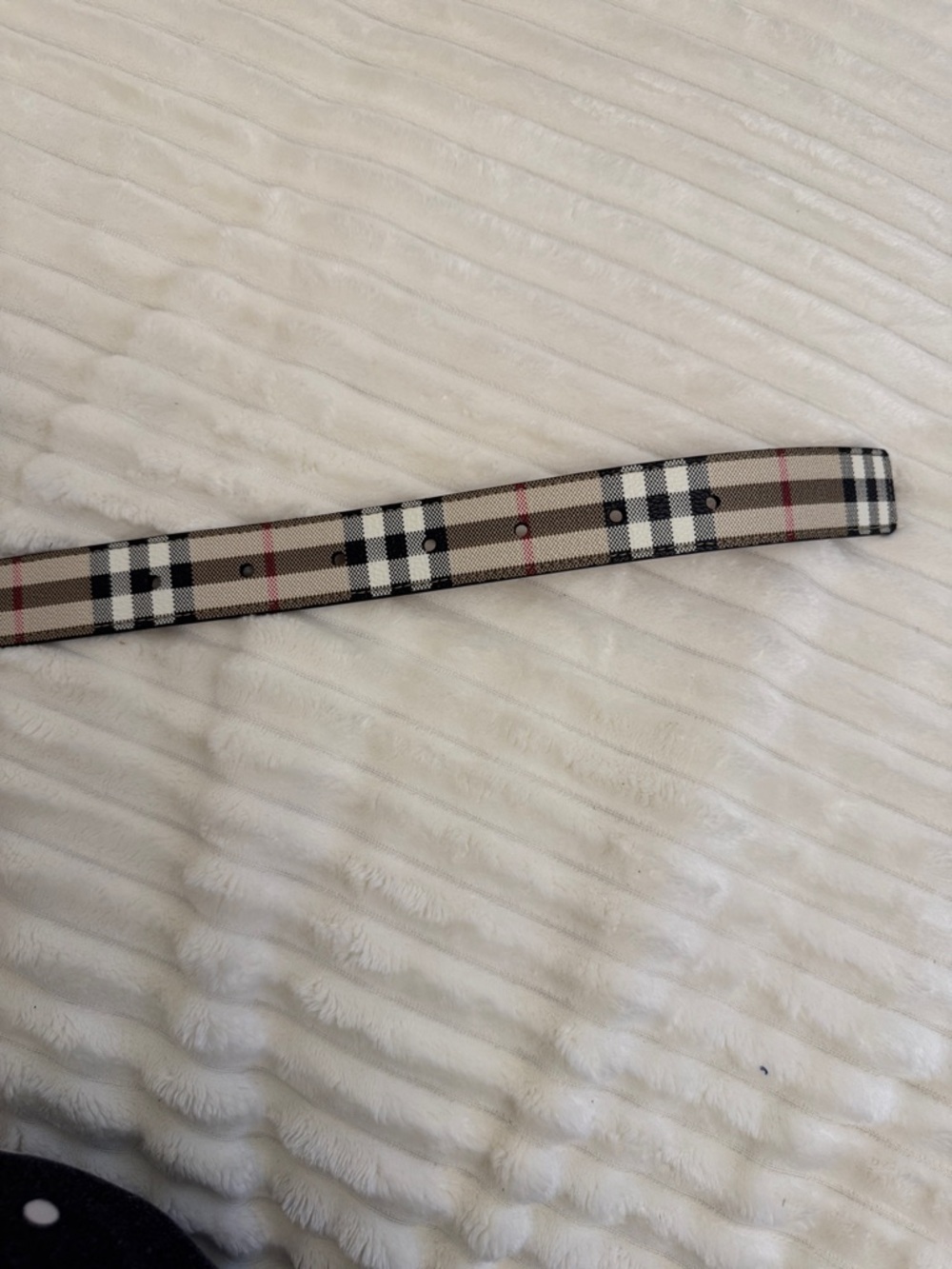 Burberry Beige Black Nova Check Belt with Gold Buckle - BNWOT - Picture 3 of 8